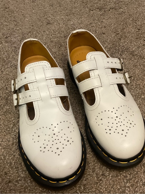 Dr. Martens Shoes - Dr Martens 8065 Mary Jane White 2 Buckle Strap 39 8